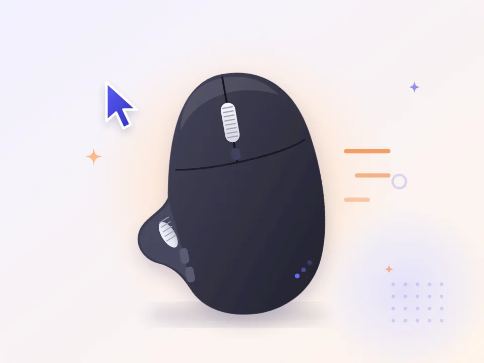 Logitech MX Master 4 ergonomic wireless mouse (illustration)